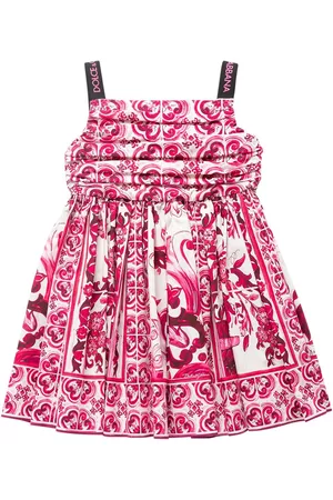 Dolce & Gabbana Kvinder Mønstrede kjoler - Majolica Print Poplin Midi Dress