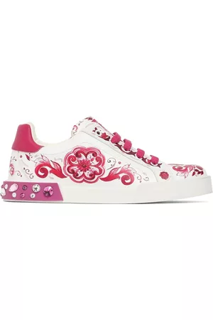 Dolce & Gabbana Piger Sneakers - Logo Print Leather Lace-up Sneakers