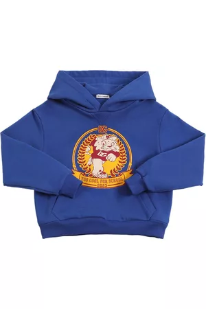 Dolce & Gabbana Drenge Sweatshirts - Printed Cotton Hoodie W/logo