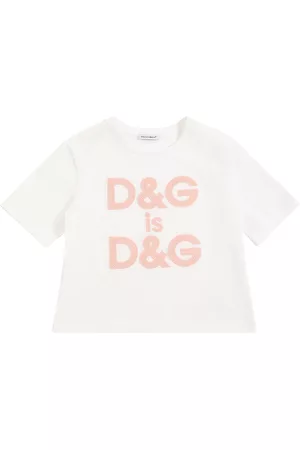 Dolce & Gabbana Piger Kortærmede - Logo Print Cotton Jersey T-shirt