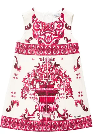 Dolce & Gabbana Kvinder Mønstrede kjoler - Majolica Print Cotton Dress