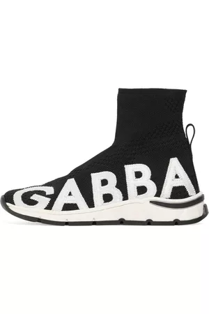 Dolce & Gabbana Piger Sneakers - Logo Intarsia Knit Sock Sneakers