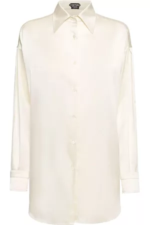 Tom Ford Kvinder Bluser - Stretch Silk Satin Relaxed Fit Shirt