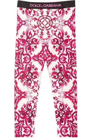 Dolce & Gabbana Piger Leggings - Majolica Print Cotton Leggings