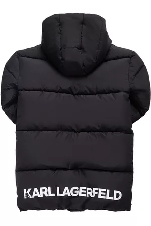 Karl Lagerfeld Piger Vinterjakker - Logo Recycled Nylon Puffer Coat