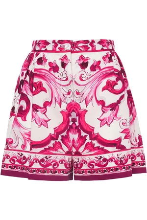 Dolce & Gabbana Kvinder Shorts - Carretto Print Cotton Mini Shorts