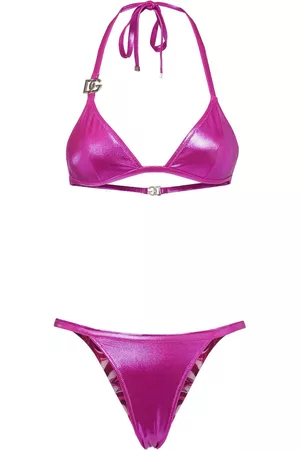 Dolce & Gabbana Kvinder Bikinier - Laminated Jersey Triangle Bikini Set