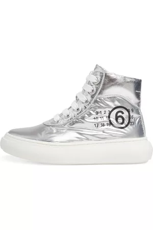 Maison Margiela Piger Sneakers - Logo Print Leather Zip-up Sneakers