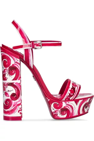 Dolce & Gabbana Kvinder Sandaler - 105mm Keira Maiolica Leather Sandals