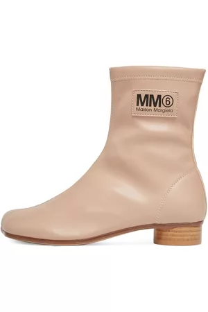Maison Margiela Piger Ankelstøvler - Faux Leather Ankle Boots W/logo
