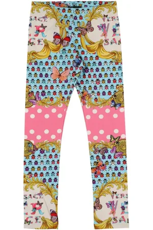 VERSACE Printed Cotton Leggings