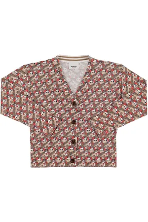 Burberry Monogram Cotton Knit Cardigan