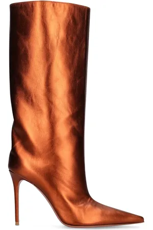 Amina Muaddi Lvr Exclusive Fiona Leather Boots