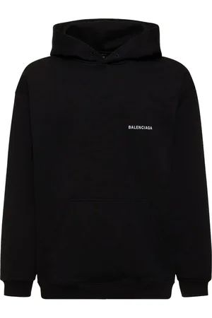 Balenciaga Logo Embroidery Cotton Hoodie