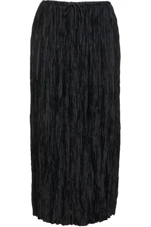 ULLA JOHNSON Dioni Pleated Tech Midi Skirt
