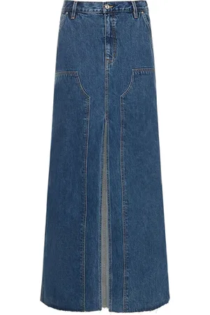 SLVRLAKE Worker Cotton Denim Maxi Skirt