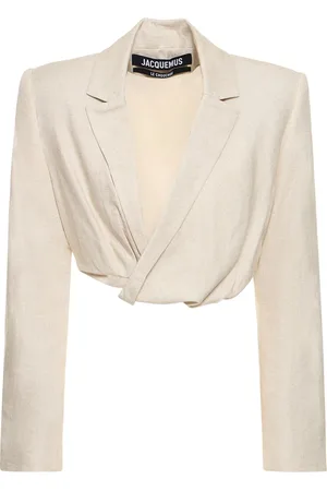 Jacquemus La Veste Bahia Linen Blend Crop Jacket