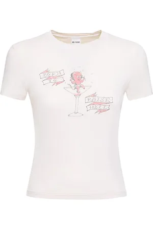 RE/DONE 90s Raise Hell Printed Cotton T-shirt