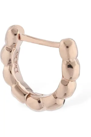 Dodo 9kt Granelli Hoop Mono Earring