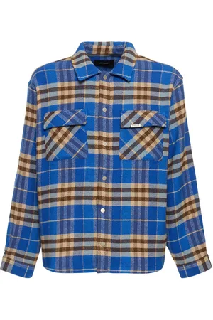 Represent Checked Flannel Shirt W/ Logo Embroidery