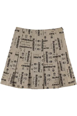 Burberry Printed Logo Tech Pleated Skirt