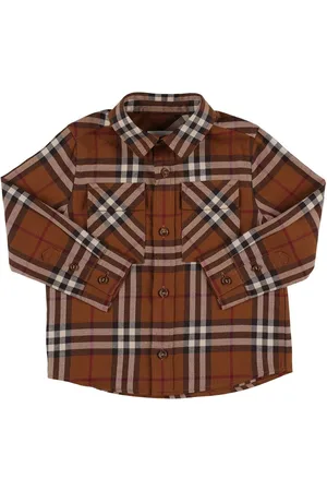 Burberry Check Print Cotton Poplin Shirt