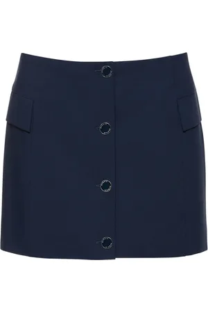 REMAIN Buttoned Viscose Blend Mini Skirt