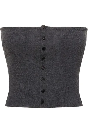 Auralee Super Fine Wool Rib Knit Band Top