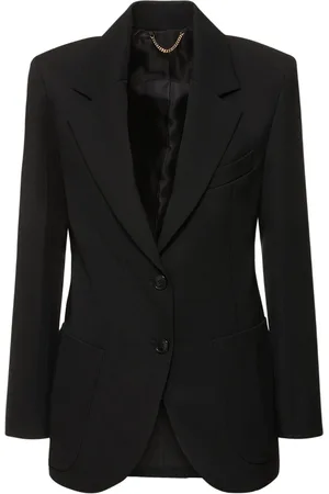 Victoria Beckham Patch Pocket Wool Blend Blazer