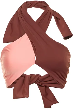 JOHANNA ORTIZ Ginger Spice Crossed Lycra Bikini Top