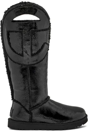 UGG 10mm Telfar Tall Crinkle Patent Boots