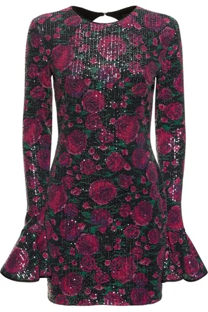 ROTATE Sequined Open Back Mini Dress