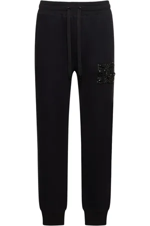 Dolce & Gabbana Cotton Logo Sweatpants With Stones
