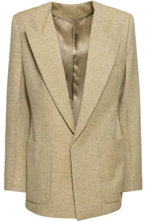Victoria Beckham Collarless Single Breast Viscose Jacket