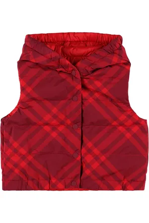 Burberry Check Print Nylon Puffer Vest