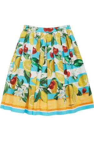 Dolce & Gabbana Fruit Printed Cotton Skirt