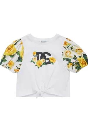 Dolce & Gabbana Logo Printed Puff Sleeve T-shirt