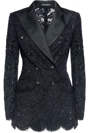 Dolce & Gabbana Floral & Dg Lace Tuxedo Jacket