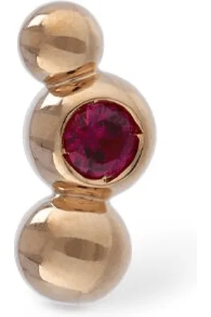 Dodo 9k Rose Gold Bollicine Ruby Mono Earring