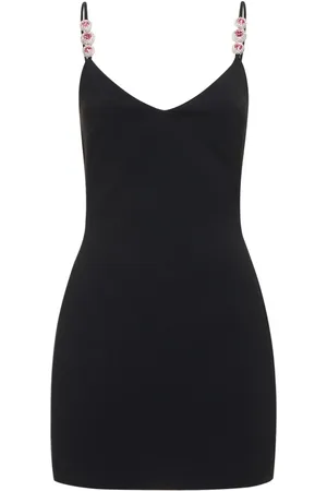 DAVID KOMA Cady Mini Dress W/ Crystal Details