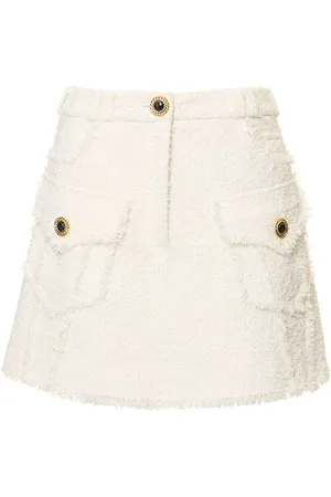 Balmain Trapeze Tweed Mini Skirt