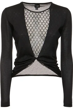 Giambattista Valli Cashmere & Silk Knit Long Sleeve Top