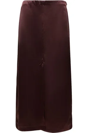 Loulou Studio Lys Silk Blend Midi Skirt