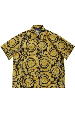 VERSACE Baroque Print Cotton Poplin S/s Shirt