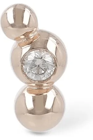 Dodo 9kt & Diamond Bollicine Mono Earring