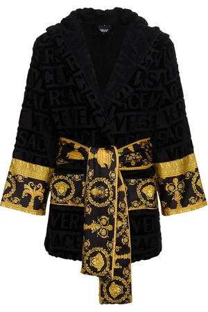 VERSACE Barocco & Robe Short Cotton Robe