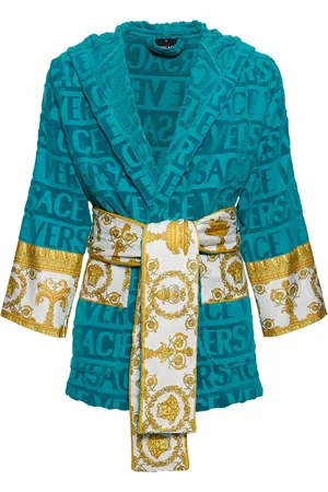 VERSACE Barocco & Robe Short Cotton Robe