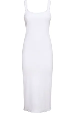 Chloé Ribbed Cotton Jersey Logo Midi Dress