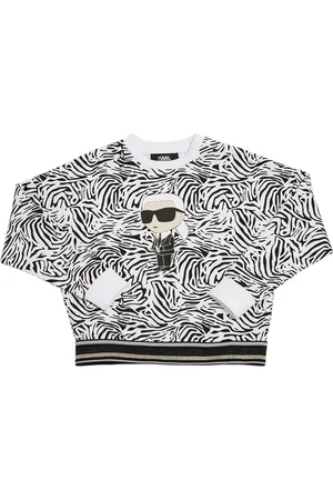 Karl Lagerfeld Cotton Blend Jersey Logo Sweatshirt
