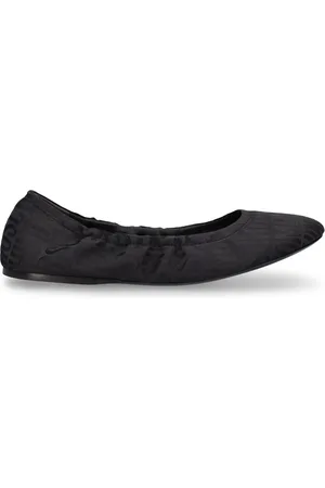 Moschino 10mm Logo Jacquard Ballerina Flats